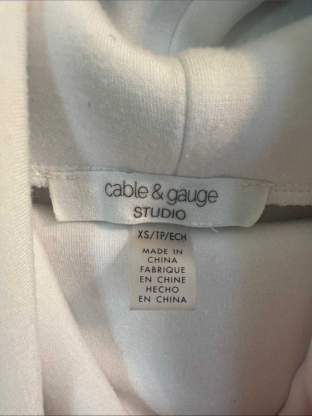 Cable & Gauge Off-White Funnel Neck Sweater - Picture 2 of 9